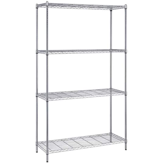 Quantum Storage Systems® 24" x 72" Chrome 4-Shelf Wire Shelving Unit